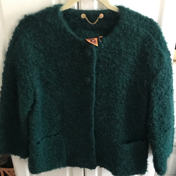 Tory Burch Jackets & Blazers - Tory Burch green Boucle jacket large like new